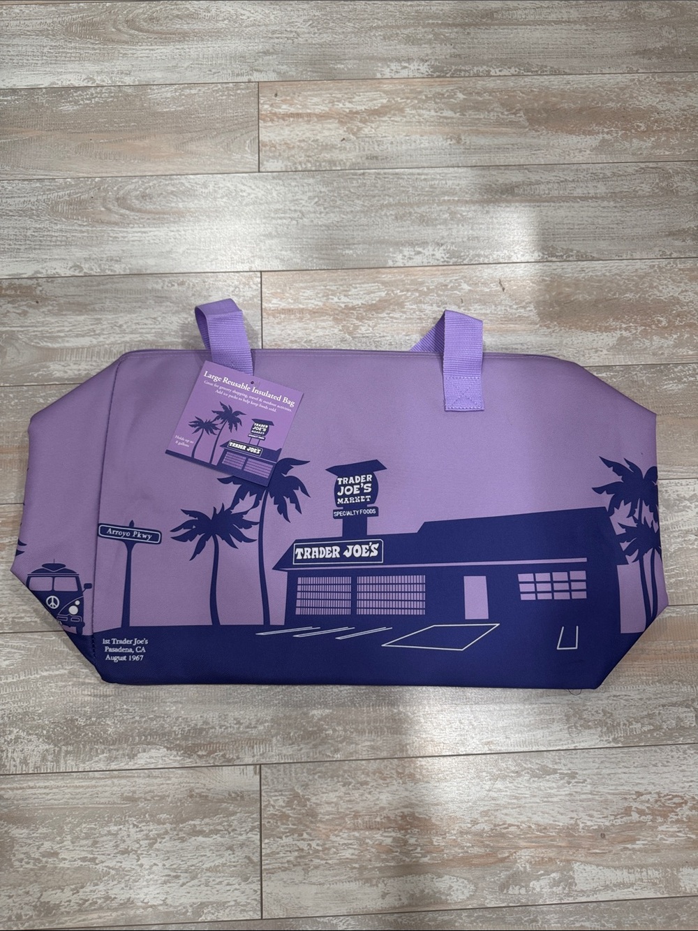 Trader Joe's Large Reusable Insulated Lavender Bag